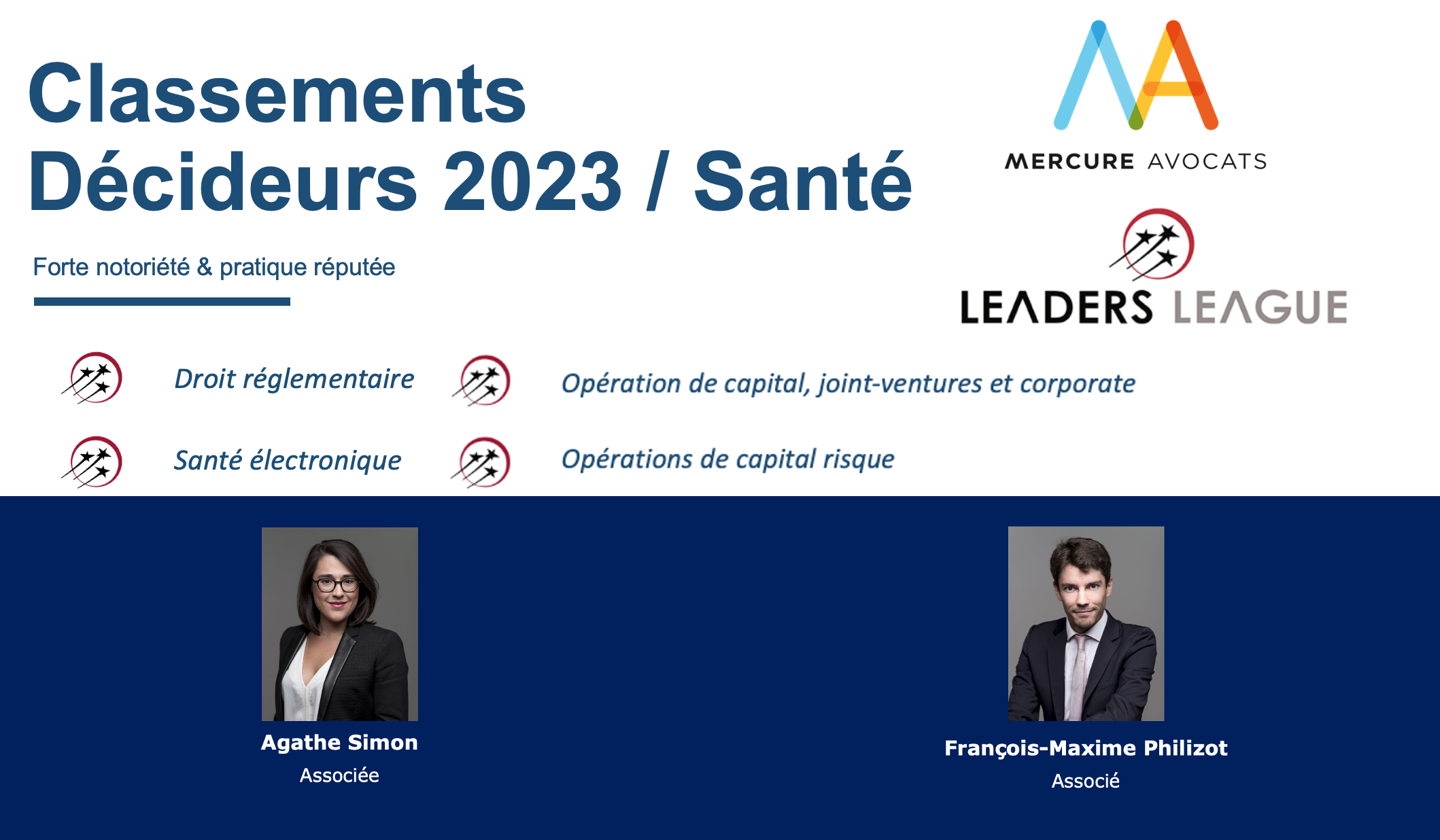 Mercure Avocats distingué par le classement 2021 Décideurs Leaders